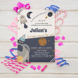 Convites Primeiro aniversário, primeira órbita ao redor do