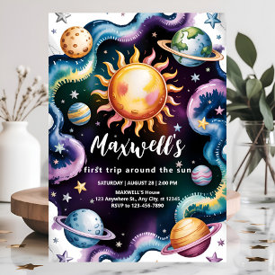 Convites Primeiro aniversario "Primeira viagem ao redor do 