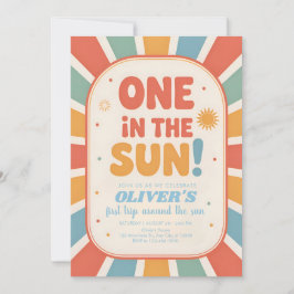 Convites Primeiro Aniversário Retro Sunshine