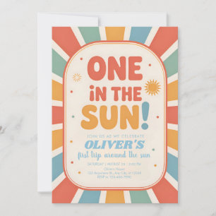 Convites Primeiro Aniversário Retro Sunshine
