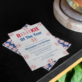 Convites Primeiro aniversario Rookie Baseball