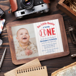 Convites Primeiro aniversario Rookie Baseball