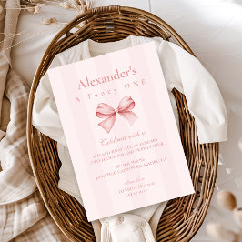 Convites Primeiro aniversario rosa Rico ONE Girl