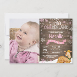 Convites primeiro aniversario Russo de Onederland Deer