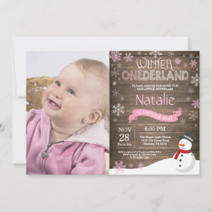 Convites primeiro aniversario Russo Winter Onederland Convi