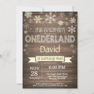 Convites primeiro aniversario Russo Winter Onederland Convi