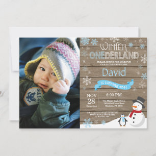 Convites primeiro aniversario Russo Winter Onederland Convi