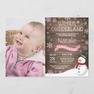 Convites primeiro aniversario Russo Winter Onederland Convi
