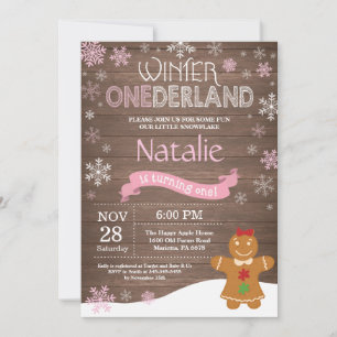 Convites primeiro aniversario Russo Winter Onederland Convi
