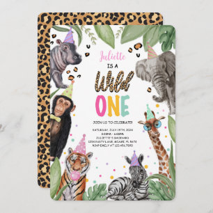 Convites Primeiro aniversario Safari Selvagem