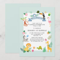 Primeiro aniversario Selvagem de Animais Safari
