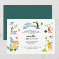 Primeiro aniversario Selvagem de Animais Safari