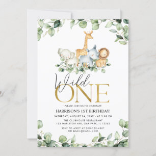 Convites Primeiro aniversario Selvagem Selvagem Selvagem Se