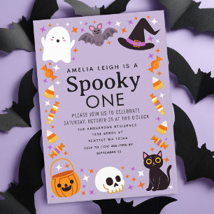 Convites Primeiro aniversario Spooky One Halloween Kids