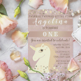 Convites Primeiro aniversario Twinkle Star Girl