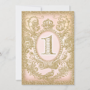 Convites Primeiro aniversário uma vez em uma princesa de so