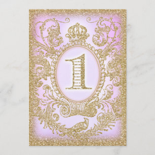 Convites Primeiro aniversário uma vez no tempo princesa púr