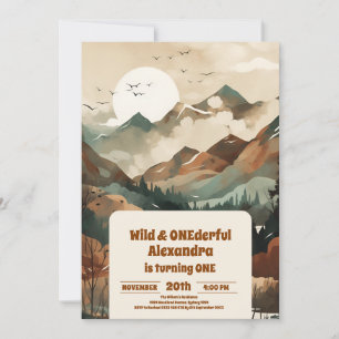 Convites Primeiro aniversario Verde da Floresta Russa