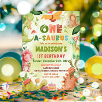 Primeiro aniversario Verde Dinossauro One-A-Saurus