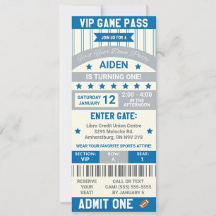 Convites Primeiro Ano De Baixo! Aniversário do Bilhete de F