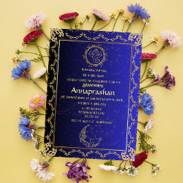 Convites Primeiro Arroz "Annaprashan" Bebê Indiano