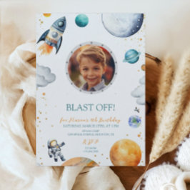 Convites Primeiro Astronauta Trip Foto do Foguete Astronaut