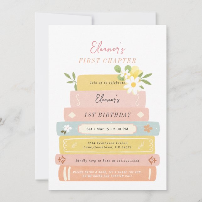 Convites Primeiro Capítulo Concurso de Aniversário do Story (Frente)