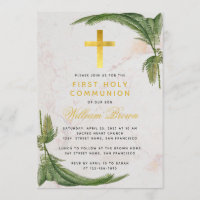 Primeiro Comunicado Fern Greenery Dourado Cross Ma