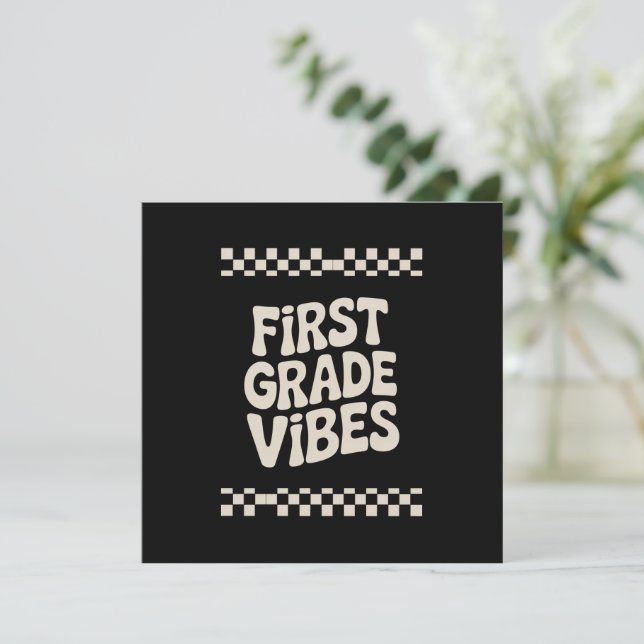 Convites Primeiro Dia do Primeiro Ano Vibes Volta às Aulas (Em pé/Frente)