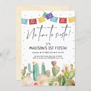 Convites Primeiro Fiesta Cactus Boho Birthday