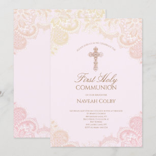 Convites Primeiro laço do comunhão santamente