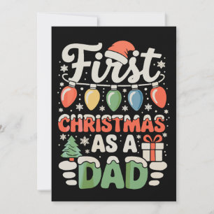 Convites Primeiro Natal Como Pai Novo Papai Luzes de Natal