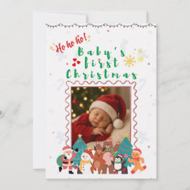 Convites Primeiro Natal do Bebê Personalizado 