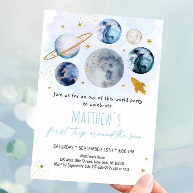 Convites Primeiro Passeio Pelo Sol Aniversário Do Espaço Az (Criador carregado)
