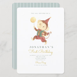 Convites Primeiro primeiro aniversario de Aniversário do Ma