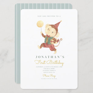 Convites Primeiro primeiro aniversario de Aniversário do Ma