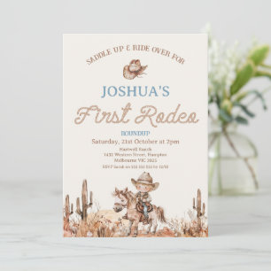 Convites Primeiro primeiro aniversario de Rodeio Azul Casta