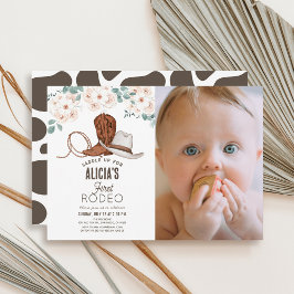 Convites Primeiro primeiro aniversario Rodeo Cowgirl Wester