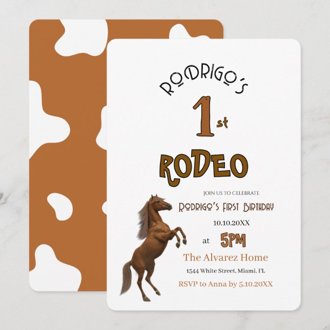 Convites Primeiro Rodeio (Frente/Verso)