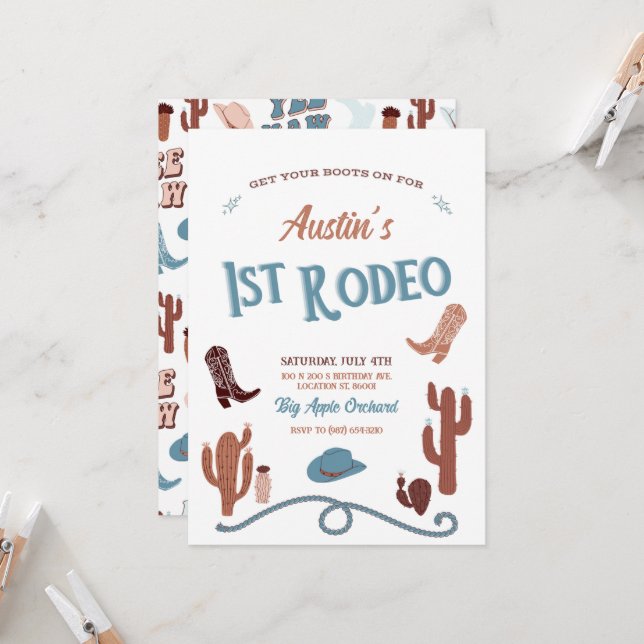 Convites Primeiro Rodeio Azul (Frente/Verso In Situ)