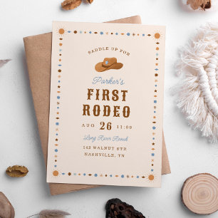 Convites Primeiro Rodeio Festa de Aniversário Caubói Wester