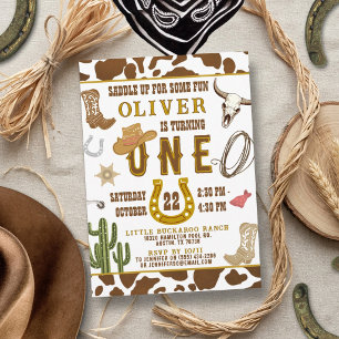 Convites Primeiro Rodeio Western Cowboy Boys Festa de 1º An