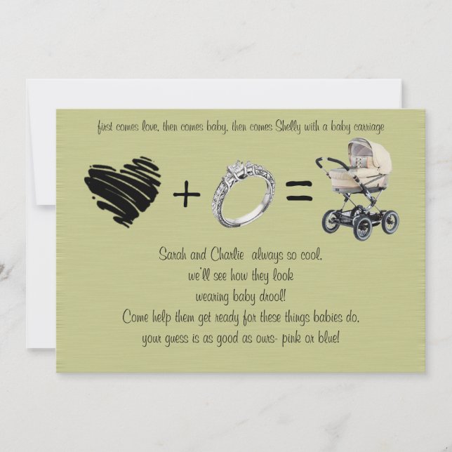 Convites Primeiro Vem O Amor, Depois Vem O Casamento...
 . (Frente)