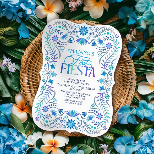 Convites Primeiros primeiros aniversarios Fiesta (Criador carregado)