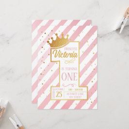 Convites Primer cumpleaños de la Princesa