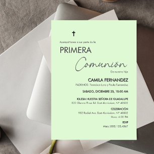 Convites Primera Comunhão Minimalista Primeira Santa Comunh