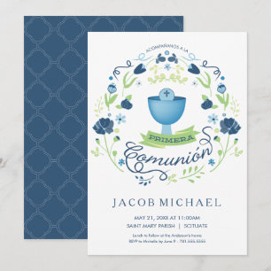 Convites Primera Comunión Invitación - espanhol, o cartã