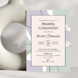 Convites Primera Comunion Pastel Colors First Communion