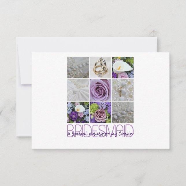 Convites Primo, por favor, seja Bridesmaid (Frente)