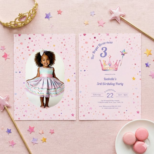 Convites Princesa  3º Aniversário Sua Alteza Triplamente Fo (Criador carregado)